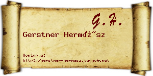 Gerstner Hermész névjegykártya